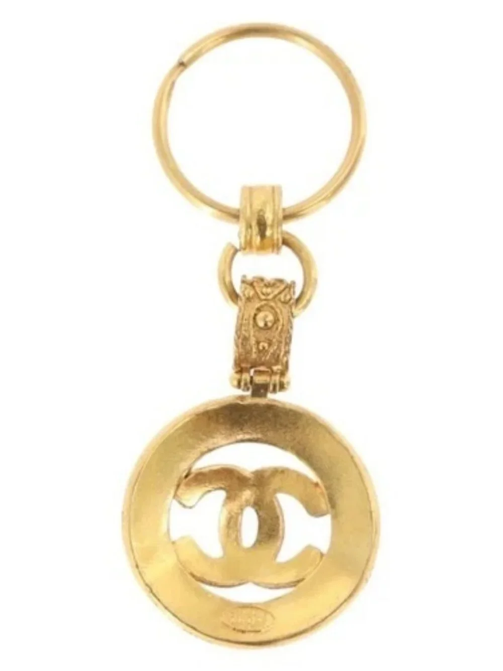 CHANEL Key Holder metal Gold CC Auth bs35092M